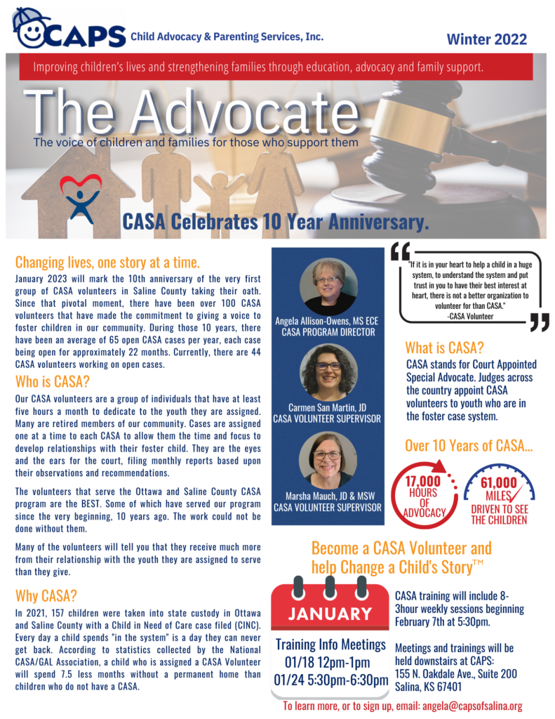 CAPS of Salina Strengthening Families and Improving Children's Lives